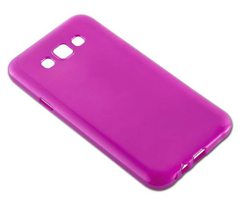 Cadorabo Hülle kompatibel mit Samsung Galaxy E7 Schutzhülle aus flexiblem TPU Silikon im Brushed Design