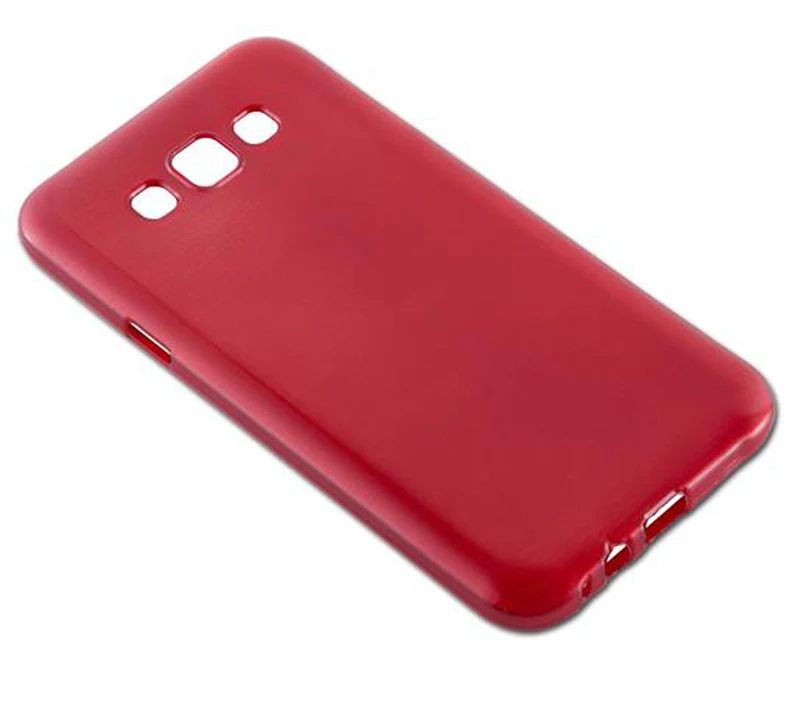 Cadorabo Hülle kompatibel mit Samsung Galaxy E7 Schutzhülle aus flexiblem TPU Silikon im Brushed Design