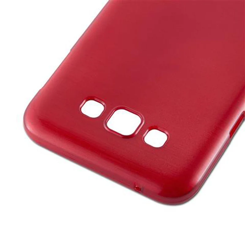 Cadorabo Hülle kompatibel mit Samsung Galaxy E7 Schutzhülle aus flexiblem TPU Silikon im Brushed Design