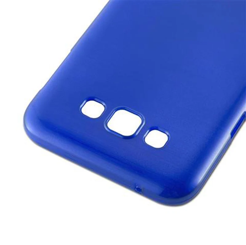 Cadorabo Hülle kompatibel mit Samsung Galaxy E7 Schutzhülle aus flexiblem TPU Silikon im Brushed Design