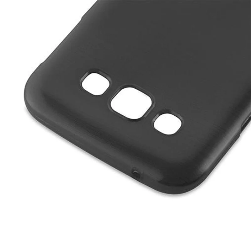 Cadorabo Hülle kompatibel mit Samsung Galaxy E5 Schutzhülle aus flexiblem TPU Silikon im Brushed Design