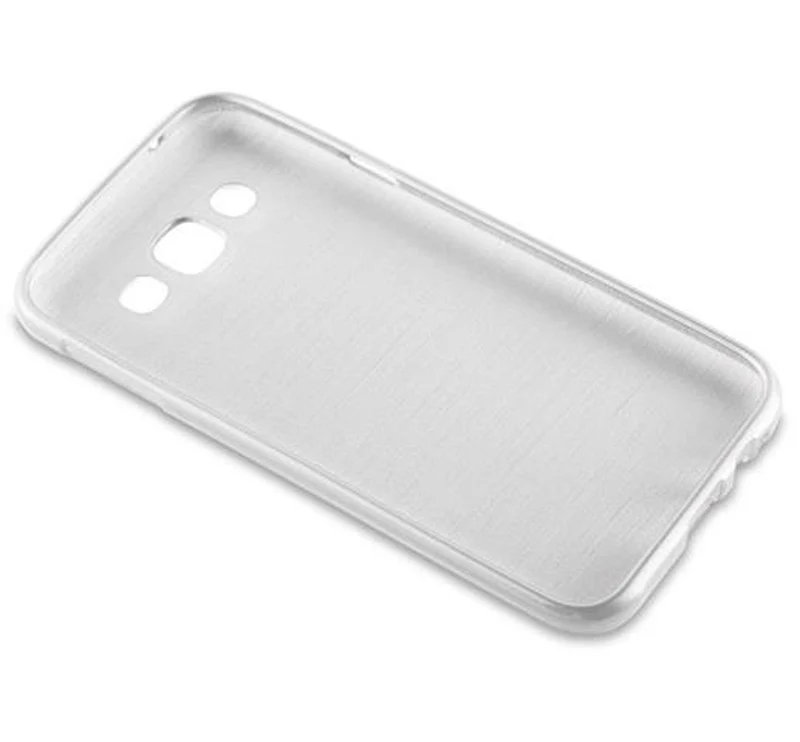 Cadorabo Hülle kompatibel mit Samsung Galaxy E5 Schutzhülle aus flexiblem TPU Silikon im Brushed Design
