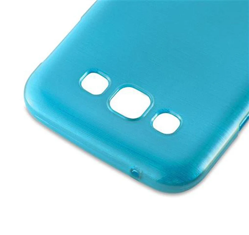 Cadorabo Hülle kompatibel mit Samsung Galaxy E5 Schutzhülle aus flexiblem TPU Silikon im Brushed Design