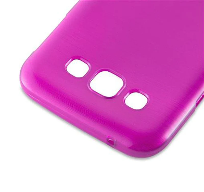 Cadorabo Hülle kompatibel mit Samsung Galaxy E5 Schutzhülle aus flexiblem TPU Silikon im Brushed Design