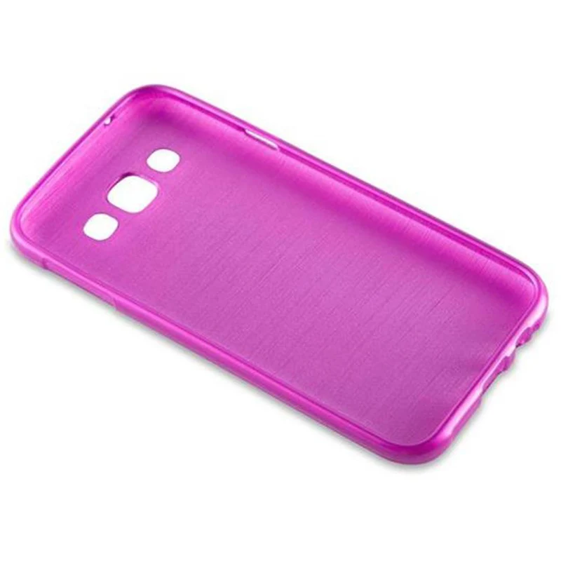 Cadorabo Hülle kompatibel mit Samsung Galaxy E5 Schutzhülle aus flexiblem TPU Silikon im Brushed Design