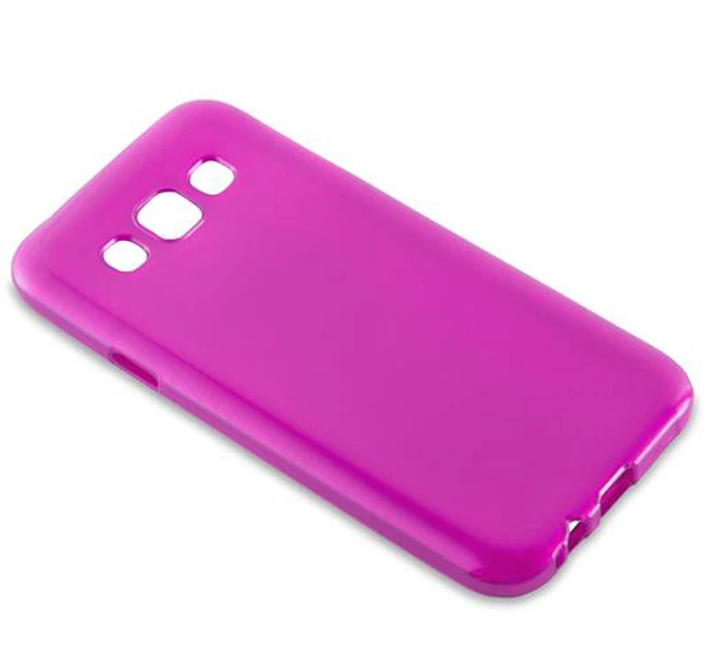 Cadorabo Hülle kompatibel mit Samsung Galaxy E5 Schutzhülle aus flexiblem TPU Silikon im Brushed Design