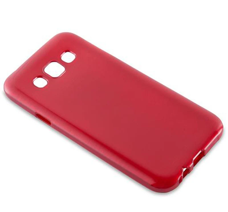 Cadorabo Hülle kompatibel mit Samsung Galaxy E5 Schutzhülle aus flexiblem TPU Silikon im Brushed Design