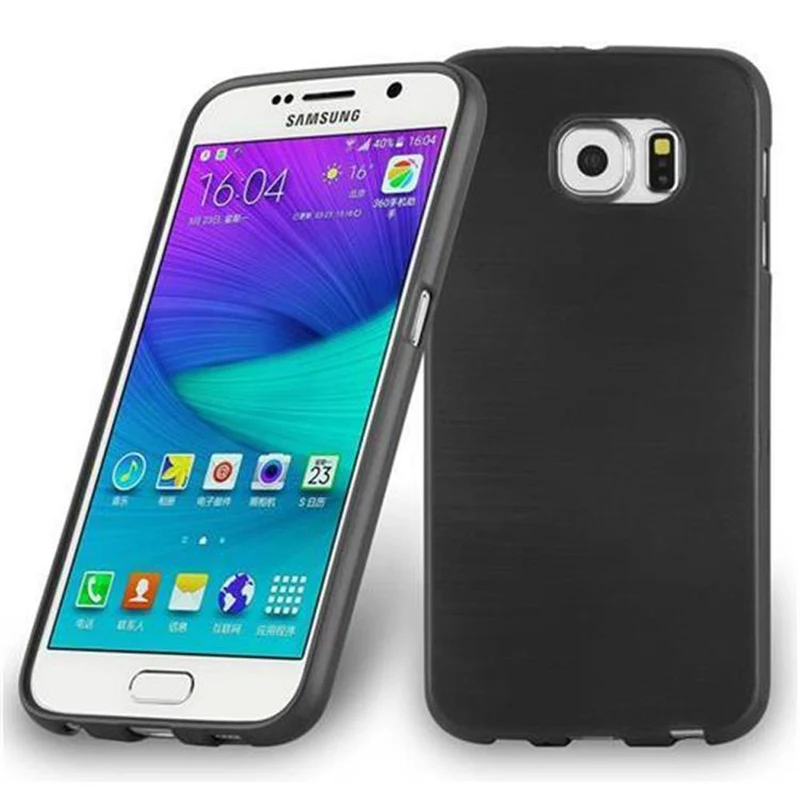 Cadorabo Hülle kompatibel mit Samsung Galaxy S6 Schutzhülle aus flexiblem TPU Silikon im Brushed Design