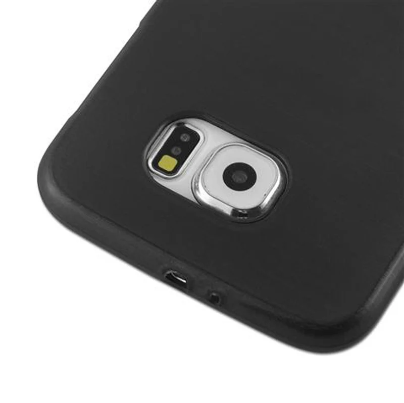 Cadorabo Hülle kompatibel mit Samsung Galaxy S6 Schutzhülle aus flexiblem TPU Silikon im Brushed Design