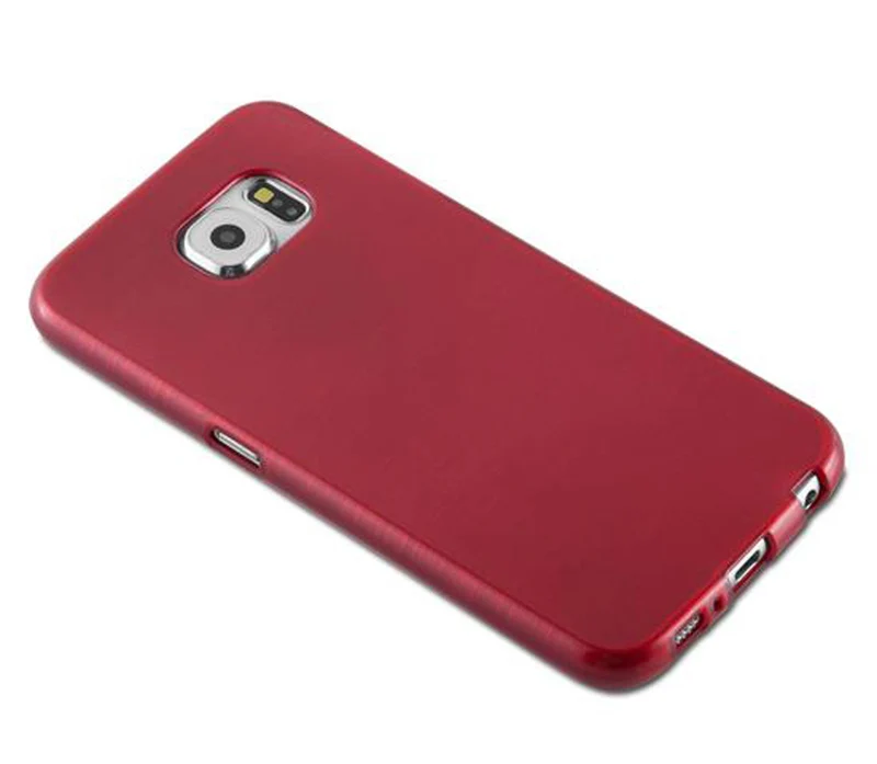 Cadorabo Hülle kompatibel mit Samsung Galaxy S6 Schutzhülle aus flexiblem TPU Silikon im Brushed Design