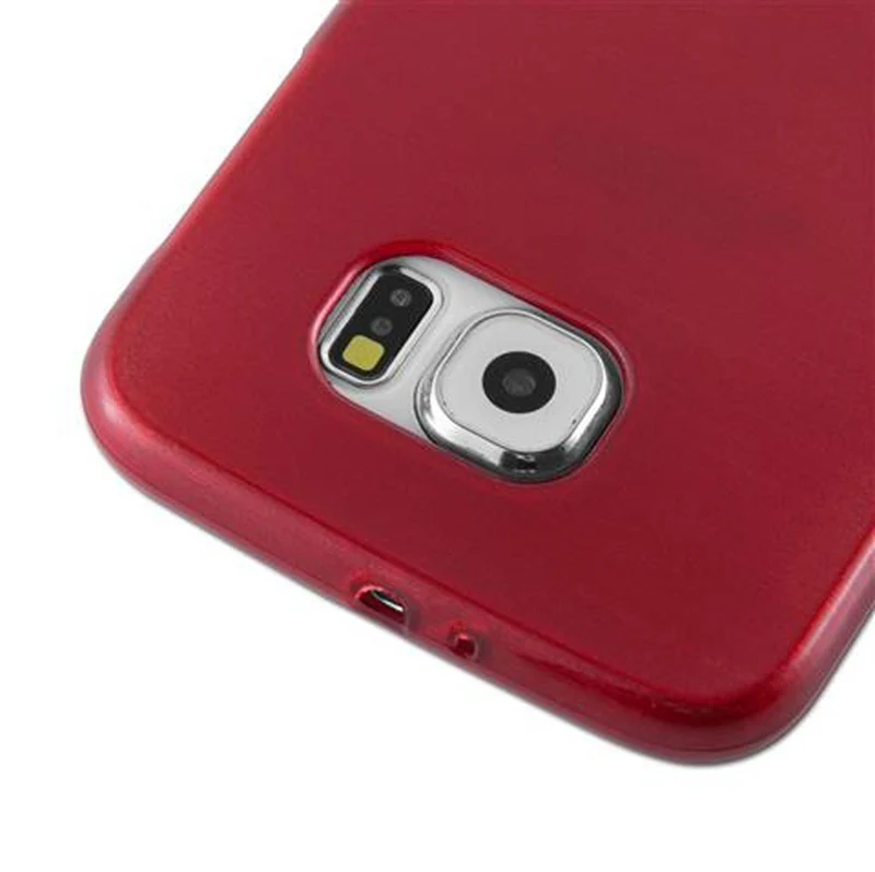 Cadorabo Hülle kompatibel mit Samsung Galaxy S6 Schutzhülle aus flexiblem TPU Silikon im Brushed Design