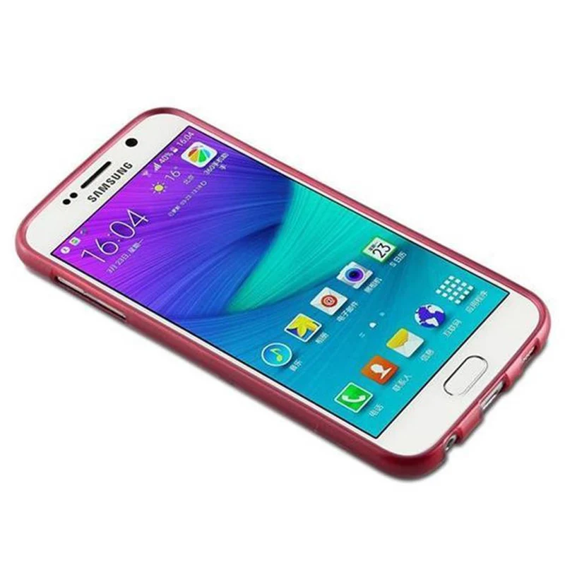 Cadorabo Hülle kompatibel mit Samsung Galaxy S6 Schutzhülle aus flexiblem TPU Silikon im Brushed Design