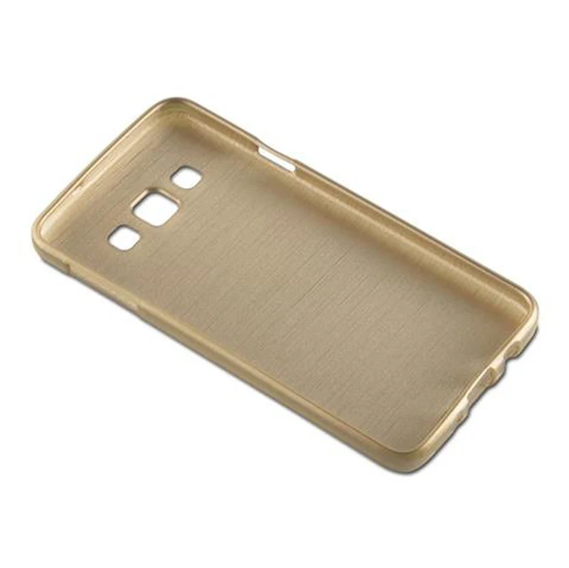 Cadorabo Hülle kompatibel mit Samsung Galaxy A3 2015 Schutzhülle aus flexiblem TPU Silikon im Brushed Design