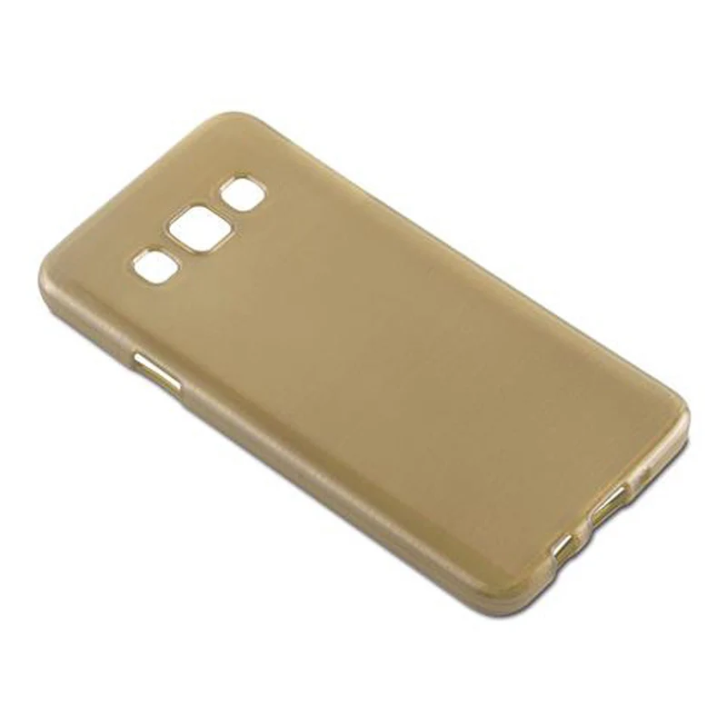 Cadorabo Hülle kompatibel mit Samsung Galaxy A3 2015 Schutzhülle aus flexiblem TPU Silikon im Brushed Design