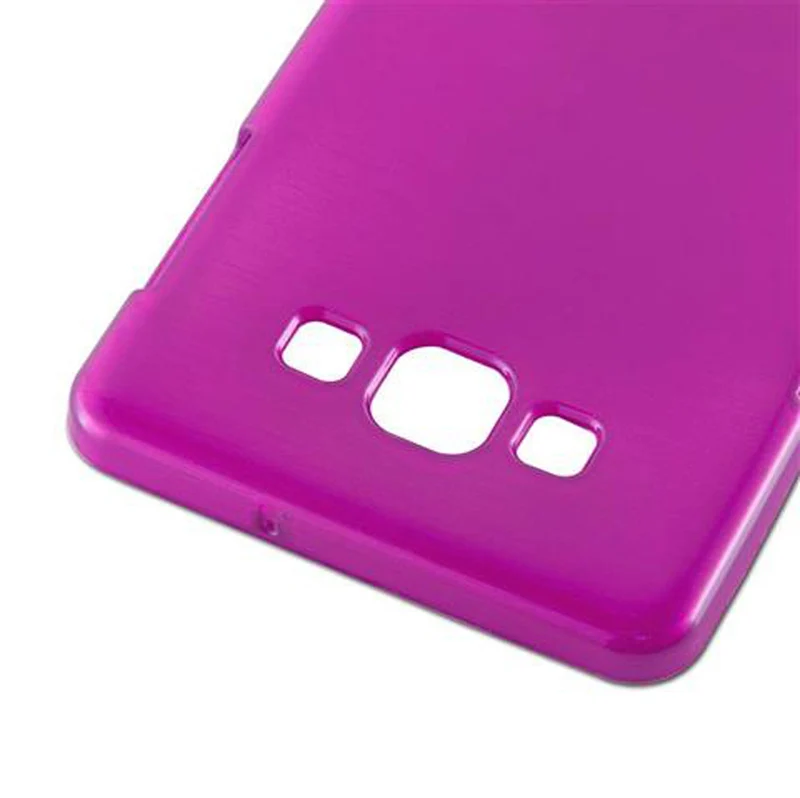 Cadorabo Hülle kompatibel mit Samsung Galaxy A7 2015 Schutzhülle aus flexiblem TPU Silikon im Brushed Design