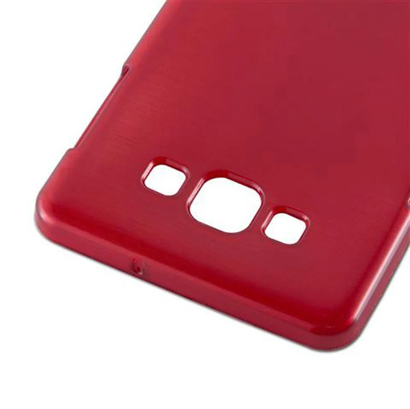 Cadorabo Hülle kompatibel mit Samsung Galaxy A7 2015 Schutzhülle aus flexiblem TPU Silikon im Brushed Design