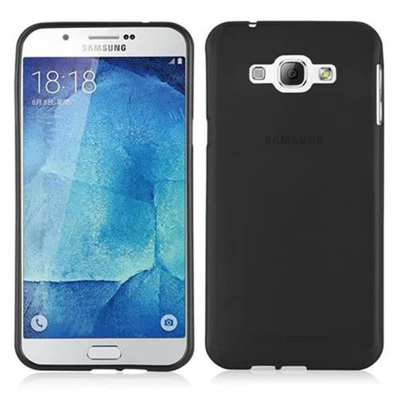 Cadorabo Hülle kompatibel mit Samsung Galaxy A8 2015 Schutzhülle aus flexiblem TPU Silikon im Brushed Design