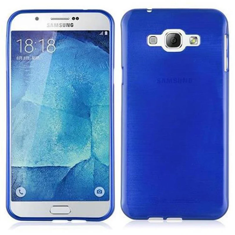 Cadorabo Hülle kompatibel mit Samsung Galaxy A8 2015 Schutzhülle aus flexiblem TPU Silikon im Brushed Design