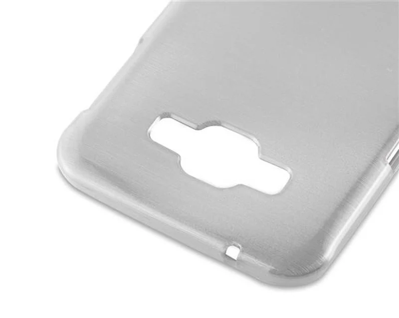 Cadorabo Hülle kompatibel mit Samsung Galaxy A8 2015 Schutzhülle aus flexiblem TPU Silikon im Brushed Design