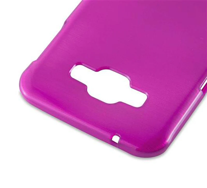Cadorabo Hülle kompatibel mit Samsung Galaxy A8 2015 Schutzhülle aus flexiblem TPU Silikon im Brushed Design