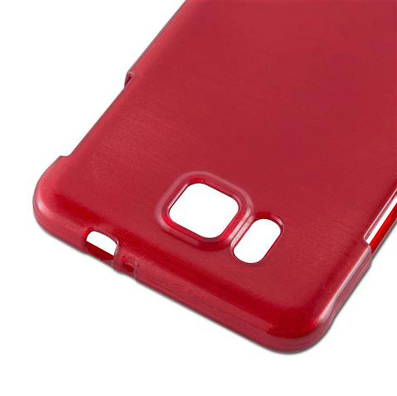 Cadorabo Hülle kompatibel mit Samsung Galaxy ALPHA Schutzhülle aus flexiblem TPU Silikon im Brushed Design