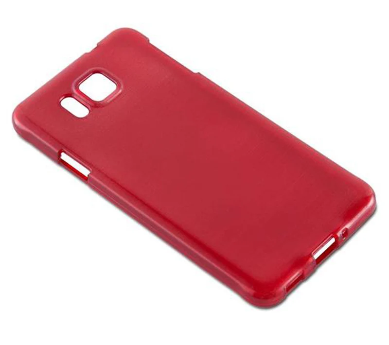 Cadorabo Hülle kompatibel mit Samsung Galaxy ALPHA Schutzhülle aus flexiblem TPU Silikon im Brushed Design