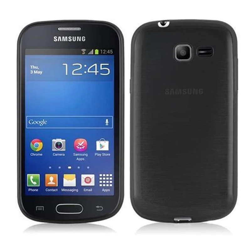 Cadorabo Hülle kompatibel mit Samsung Galaxy TREND LITE Schutzhülle aus flexiblem TPU Silikon im Brushed Design
