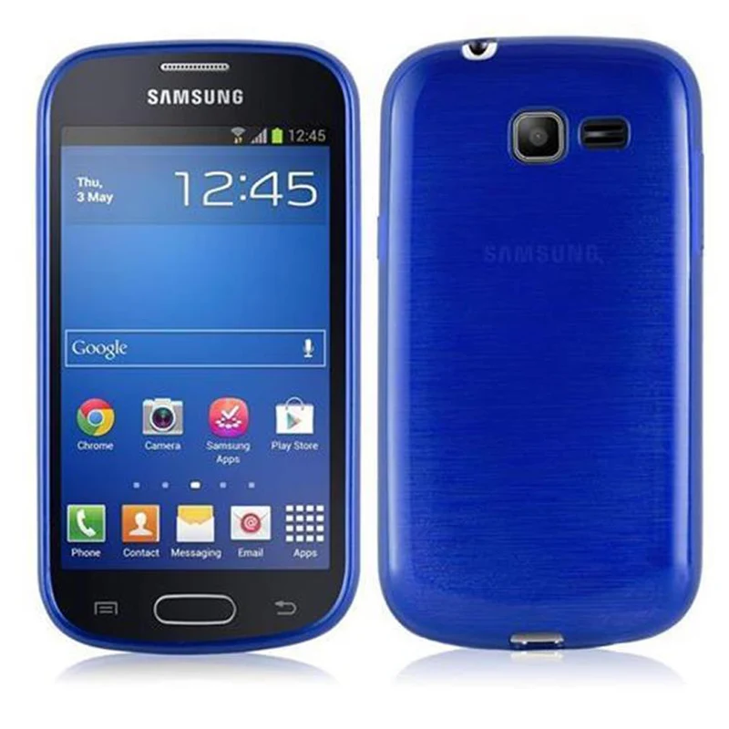 Cadorabo Hülle kompatibel mit Samsung Galaxy TREND LITE Schutzhülle aus flexiblem TPU Silikon im Brushed Design