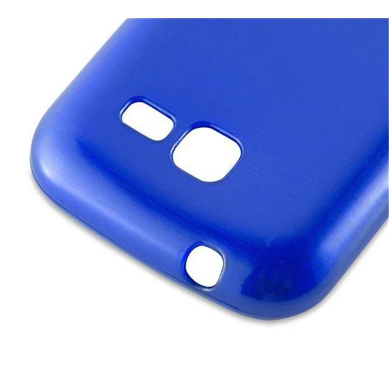 Cadorabo Hülle kompatibel mit Samsung Galaxy TREND LITE Schutzhülle aus flexiblem TPU Silikon im Brushed Design