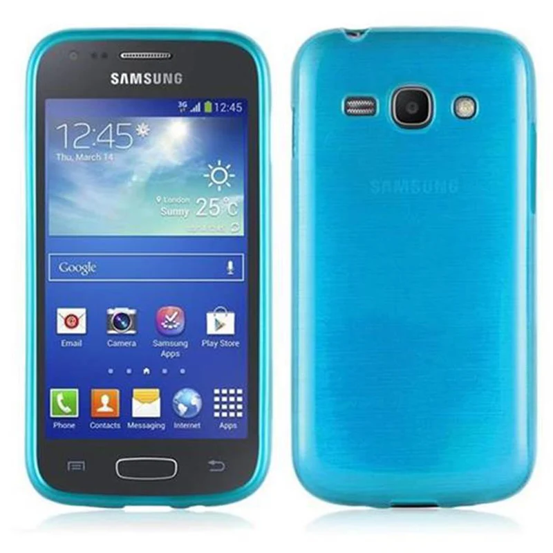 Cadorabo Hülle kompatibel mit Samsung Galaxy ACE 3 Schutzhülle aus flexiblem TPU Silikon im Brushed Design