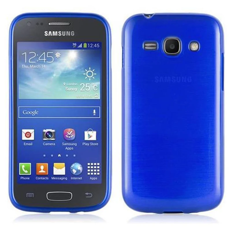 Cadorabo Hülle kompatibel mit Samsung Galaxy ACE 3 Schutzhülle aus flexiblem TPU Silikon im Brushed Design