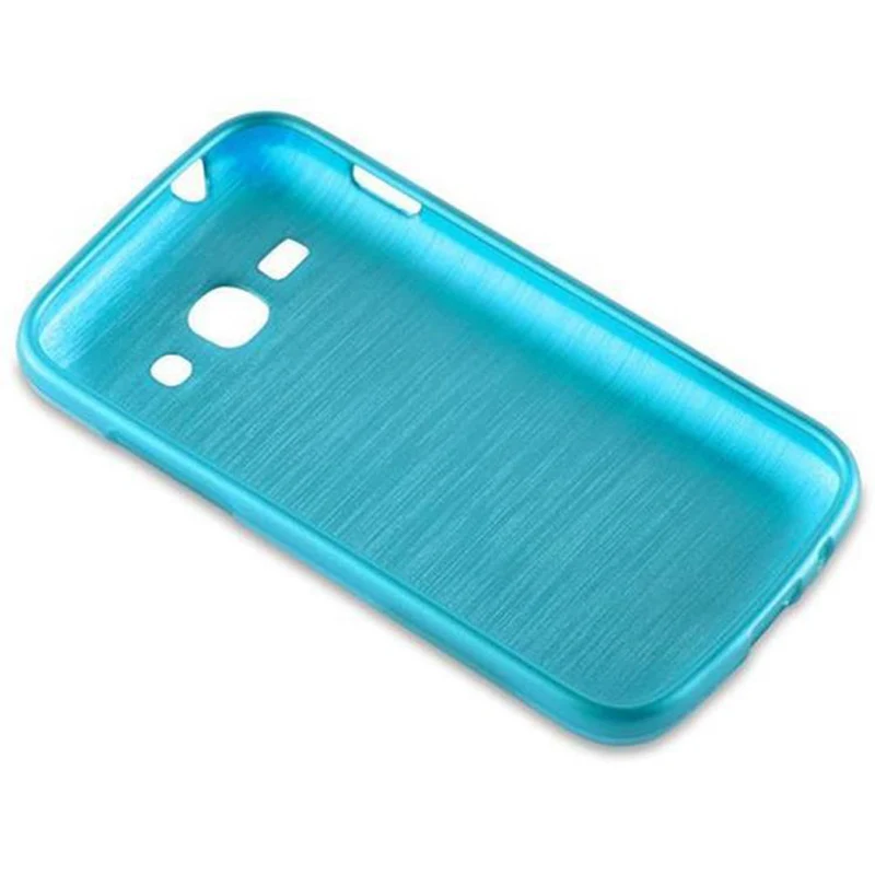 Cadorabo Hülle kompatibel mit Samsung Galaxy ACE 3 Schutzhülle aus flexiblem TPU Silikon im Brushed Design