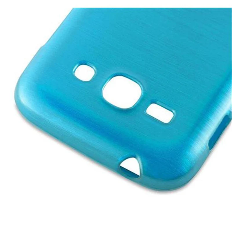 Cadorabo Hülle kompatibel mit Samsung Galaxy ACE 3 Schutzhülle aus flexiblem TPU Silikon im Brushed Design