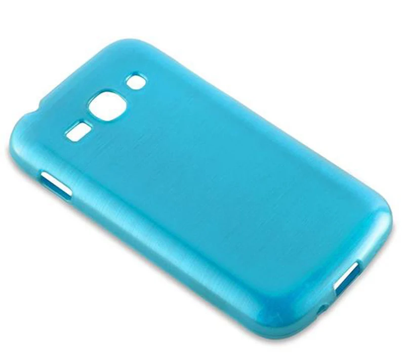 Cadorabo Hülle kompatibel mit Samsung Galaxy ACE 3 Schutzhülle aus flexiblem TPU Silikon im Brushed Design