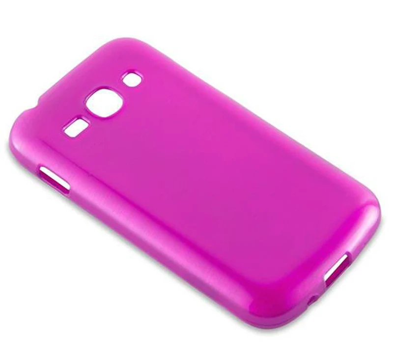 Cadorabo Hülle kompatibel mit Samsung Galaxy ACE 3 Schutzhülle aus flexiblem TPU Silikon im Brushed Design