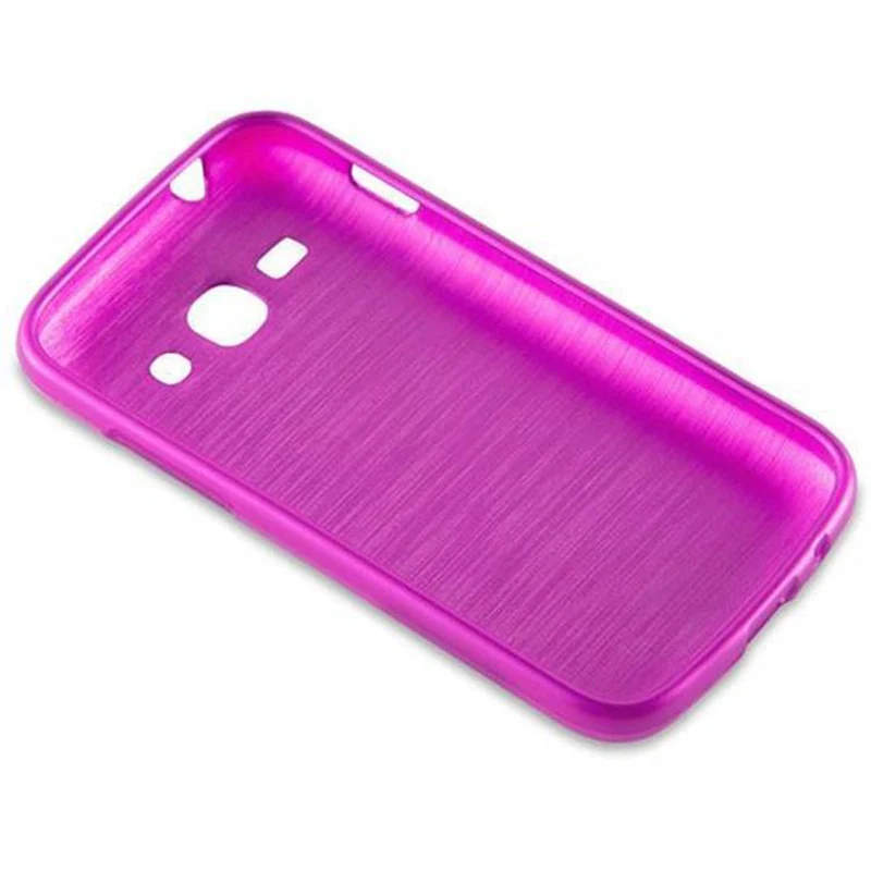Cadorabo Hülle kompatibel mit Samsung Galaxy ACE 3 Schutzhülle aus flexiblem TPU Silikon im Brushed Design