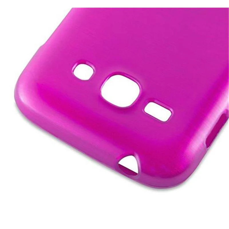 Cadorabo Hülle kompatibel mit Samsung Galaxy ACE 3 Schutzhülle aus flexiblem TPU Silikon im Brushed Design