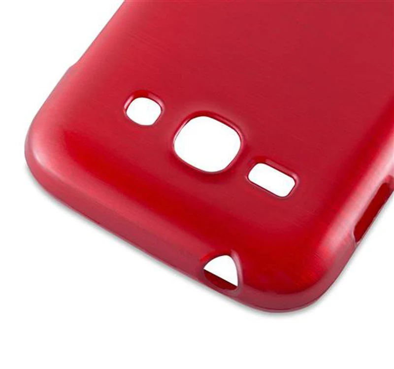 Cadorabo Hülle kompatibel mit Samsung Galaxy ACE 3 Schutzhülle aus flexiblem TPU Silikon im Brushed Design