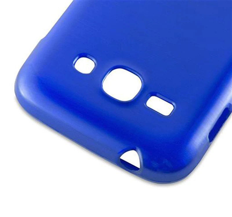 Cadorabo Hülle kompatibel mit Samsung Galaxy ACE 3 Schutzhülle aus flexiblem TPU Silikon im Brushed Design