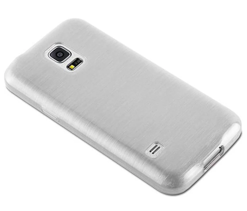 Cadorabo Hülle kompatibel mit Samsung Galaxy S5 MINI / S5 MINI DUOS Schutzhülle aus flexiblem TPU Silikon im Brushed Design
