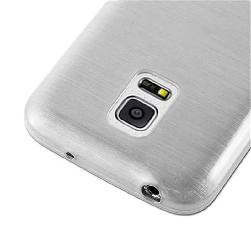 Cadorabo Hülle kompatibel mit Samsung Galaxy S5 MINI / S5 MINI DUOS Schutzhülle aus flexiblem TPU Silikon im Brushed Design