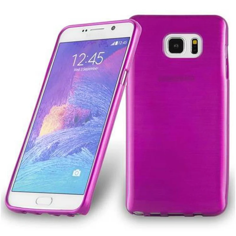 Cadorabo Hülle kompatibel mit Samsung Galaxy NOTE 5 Schutzhülle aus flexiblem TPU Silikon im Brushed Design