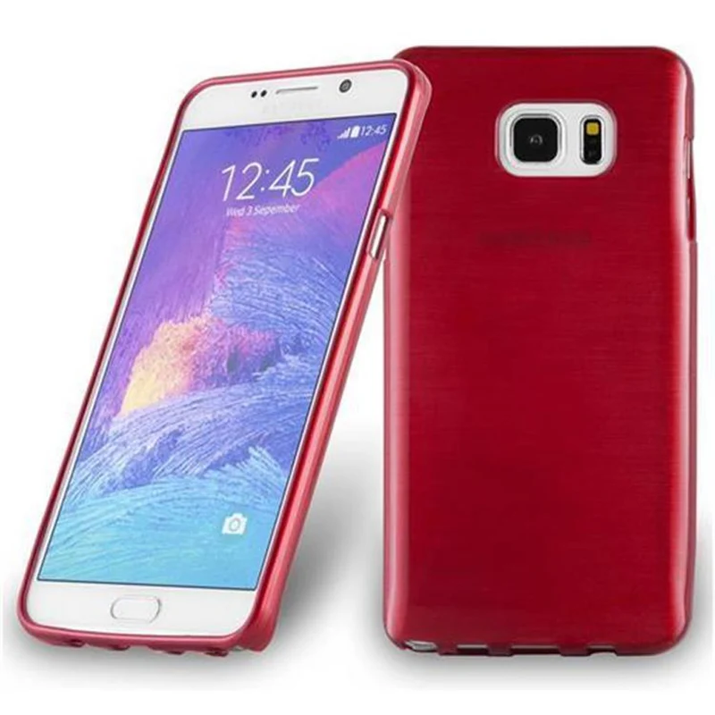 Cadorabo Hülle kompatibel mit Samsung Galaxy NOTE 5 Schutzhülle aus flexiblem TPU Silikon im Brushed Design
