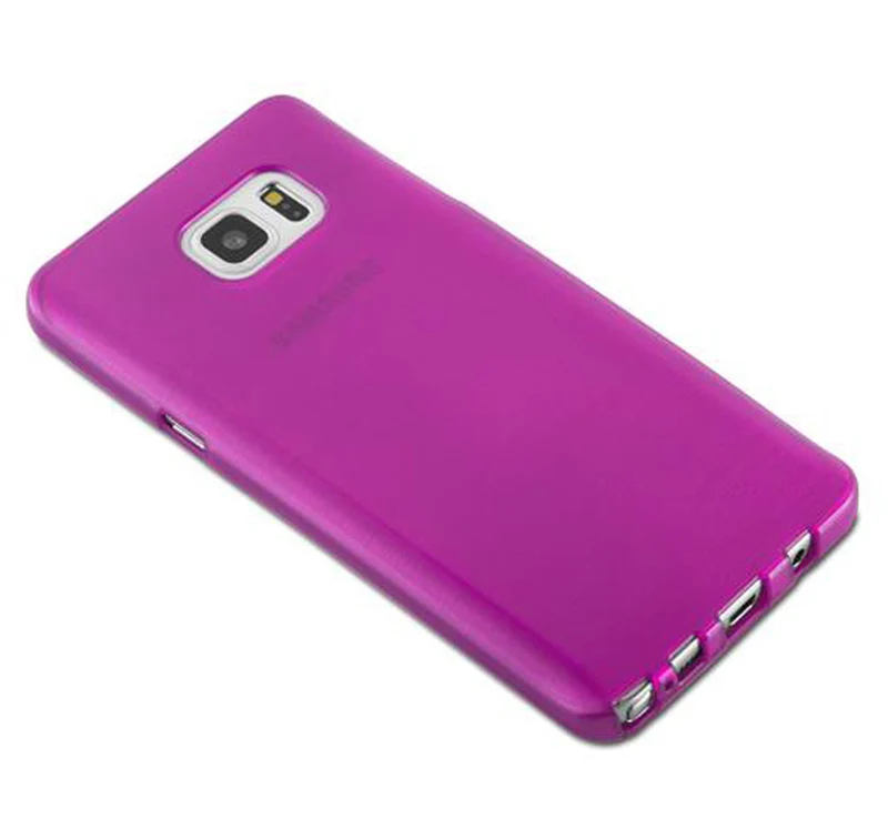 Cadorabo Hülle kompatibel mit Samsung Galaxy NOTE 5 Schutzhülle aus flexiblem TPU Silikon im Brushed Design