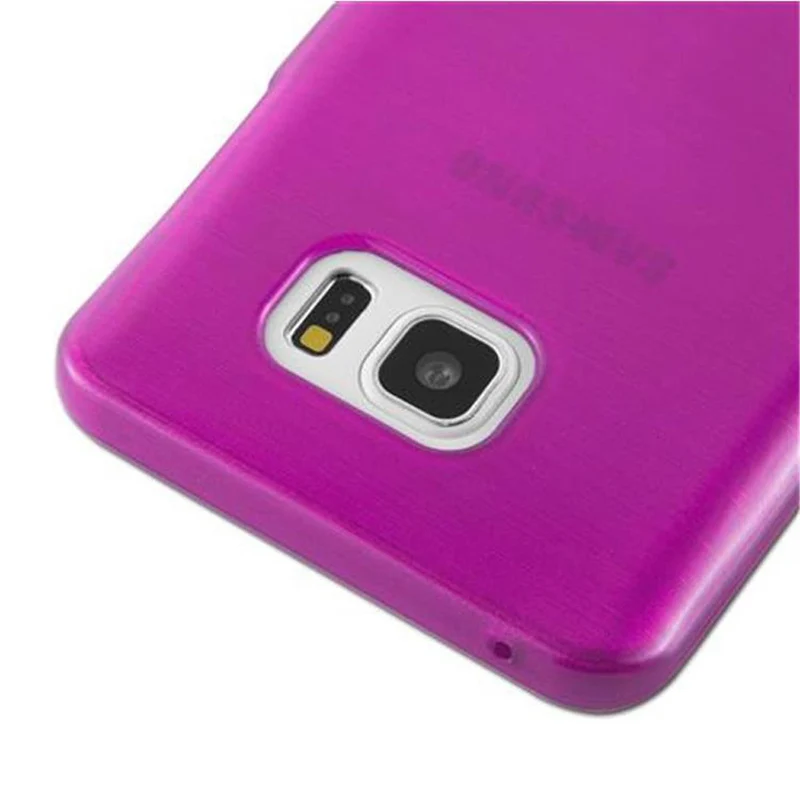 Cadorabo Hülle kompatibel mit Samsung Galaxy NOTE 5 Schutzhülle aus flexiblem TPU Silikon im Brushed Design