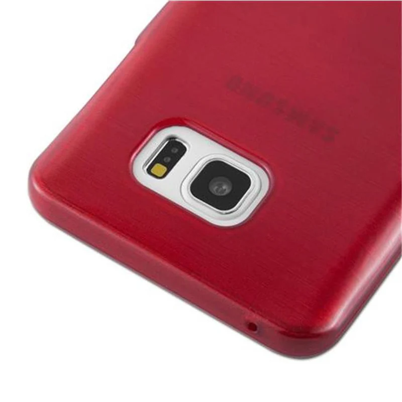 Cadorabo Hülle kompatibel mit Samsung Galaxy NOTE 5 Schutzhülle aus flexiblem TPU Silikon im Brushed Design