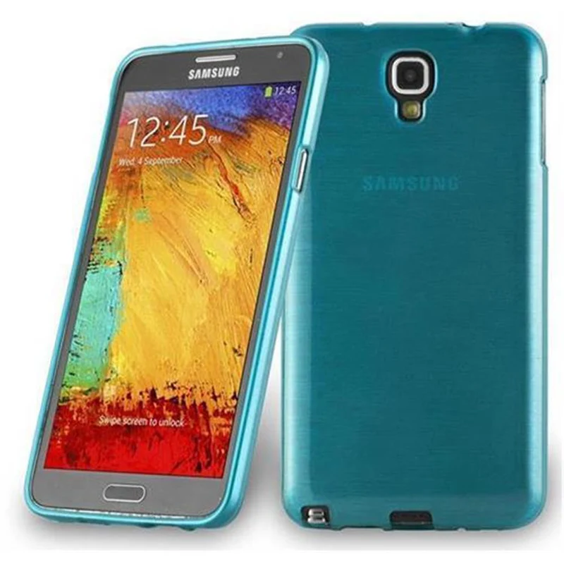 Cadorabo Hülle kompatibel mit Samsung Galaxy NOTE 3 NEO Schutzhülle aus flexiblem TPU Silikon im Brushed Design