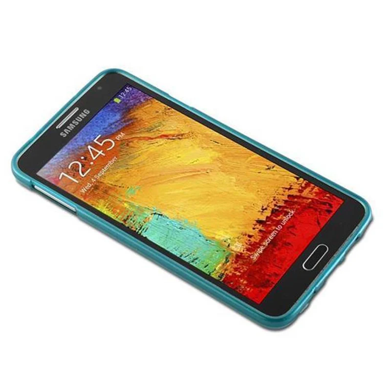 Cadorabo Hülle kompatibel mit Samsung Galaxy NOTE 3 NEO Schutzhülle aus flexiblem TPU Silikon im Brushed Design