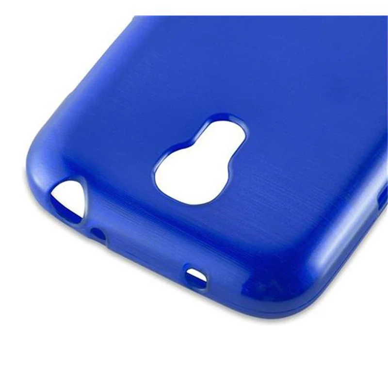 Cadorabo Hülle kompatibel mit Samsung Galaxy S4 MINI Schutzhülle aus flexiblem TPU Silikon im Brushed Design