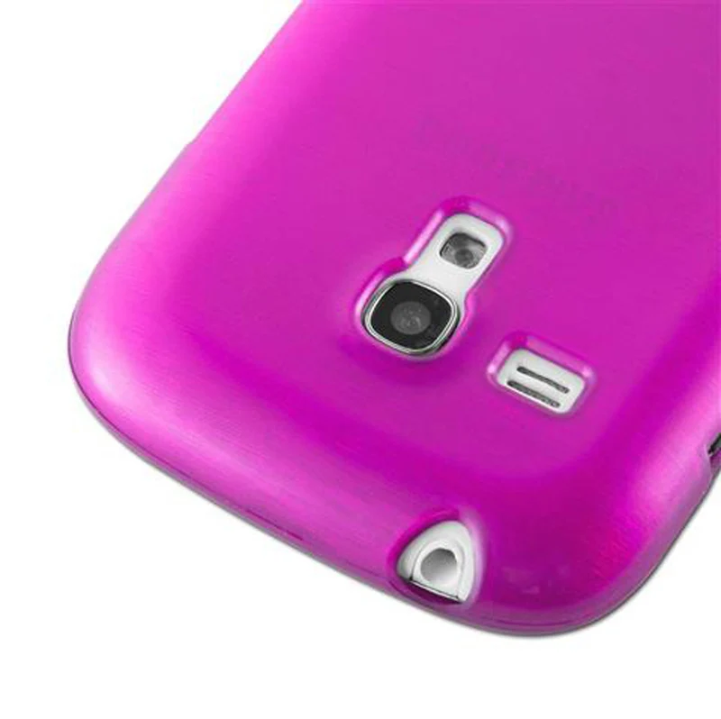 Cadorabo Hülle kompatibel mit Samsung Galaxy S3 MINI Schutzhülle aus flexiblem TPU Silikon im Brushed Design